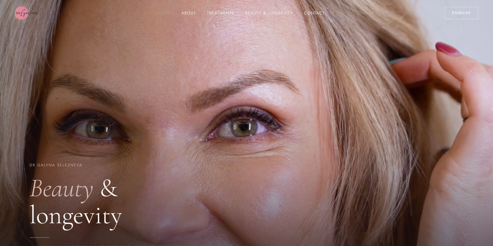 Dr Galyna website homepage