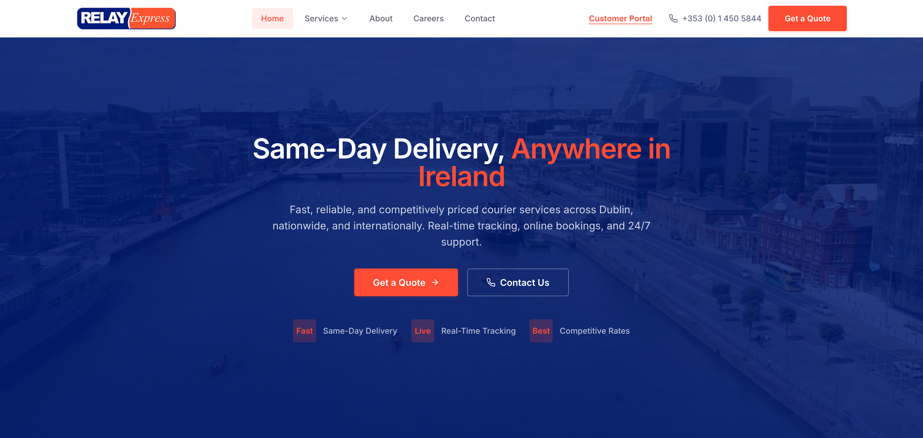 Relay Express website