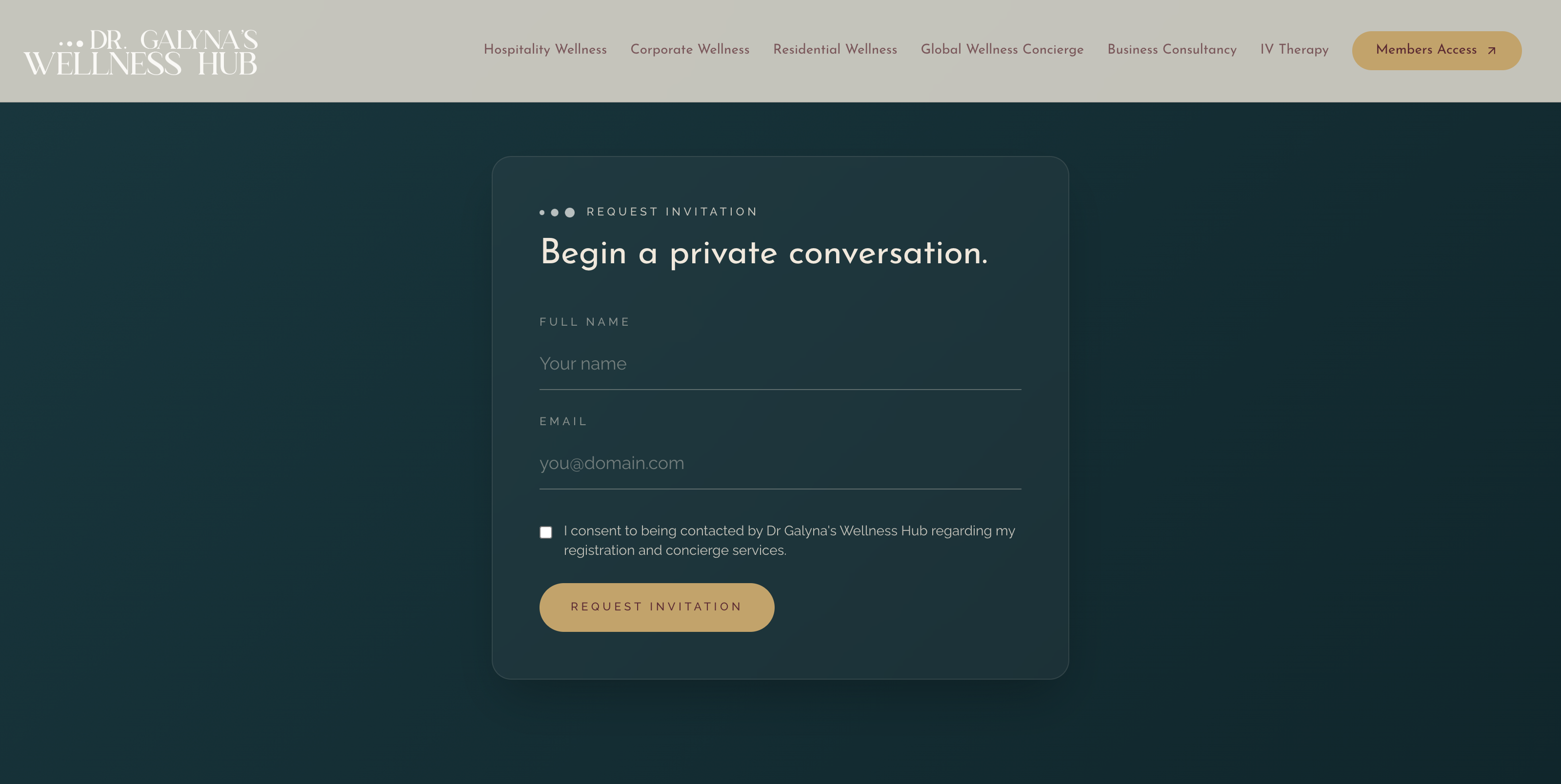 Wellness Hub website
